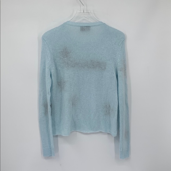 Wooden Ships Anthropologie Intarsia sweater light blue gray dreamer stars XS - Picture 3 of 5